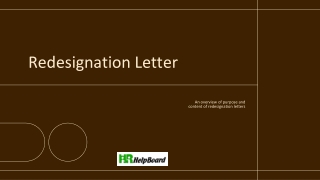 Redesignation Letter Sample