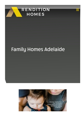 Affordable Family Homes Adelaide