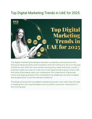 Top Digital Marketing Trends in UAE for 2025