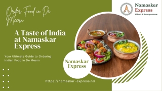 Order Delicious Food in De Meern from Namaskar Express