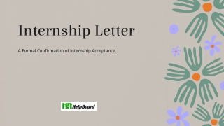 Internship Letter