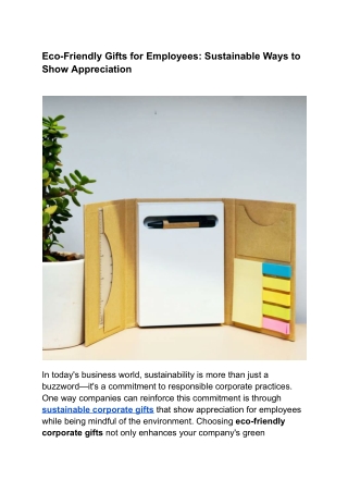 Eco-Friendly Gifts for Employees_ Sustainable Ways to Show Appreciation