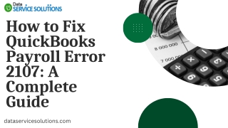How to Fix QuickBooks Payroll Error 2107 A Complete Guide