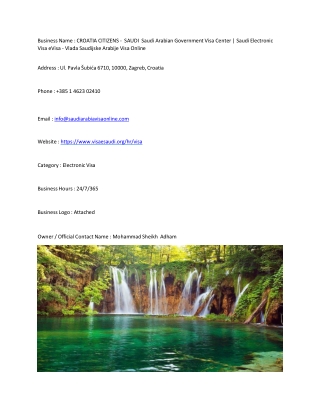 CROATIA CITIZENS -  SAUDI  Saudi Arabian Government Visa Center | Saudi Electron
