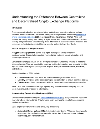 Understanding the Difference Between Centralized and Decentralized