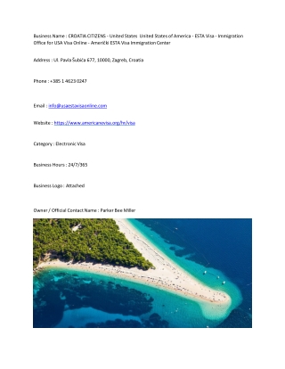 CROATIA CITIZENS - United States  United States of America - ESTA Visa - Immigr
