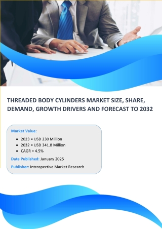 Threaded Body Cylinders Market - Industry Trends & Analysis By 2025