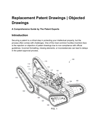 Replacement Patent Drawings | Objected Drawings – A Complete Guide