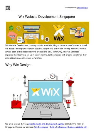 Wix Website Development Singapore