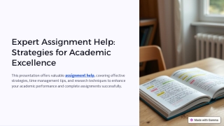 Expert Assignment Help Strategies for Academic Excellence