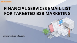 Financial Services Email List for Targeted B2B Marketing