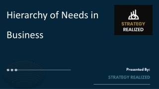 Understanding the Hierarchy of Needs in Business: A Roadmap for Success