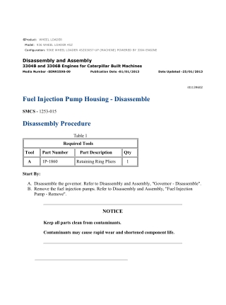 Caterpillar Cat 936 936E WHEEL LOADER (Prefix 45Z) Service Repair Manual Instant Download (45Z03057 and up)