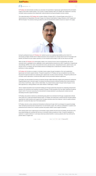 Dr Pradeep Jain's contribution to Indian Healthcare