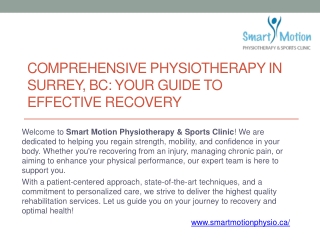 Comprehensive Physiotherapy in Surrey, BC: Your Guide to Effective Recovery