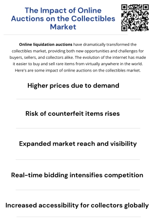 The Impact of Online Auctions on the Collectibles Market