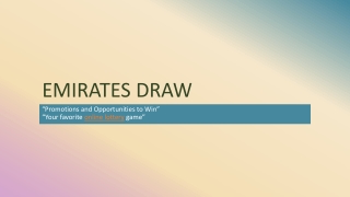 Emirates Draw PPT 25