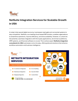 NetSuite Integration Services for Scalable Growth in USA