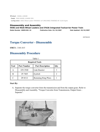 Caterpillar Cat 950G Wheel Loader (Prefix 5FW) Service Repair Manual Instant Download (5FW00001 and up)