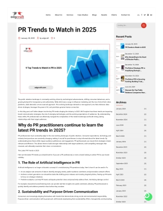PR Trends to Watch in 2025 | Adgcraft