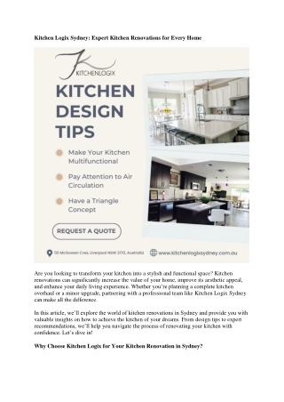Kitchen Logix Sydney Expert Kitchen Renovations for Every Home