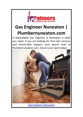 Gas Engineer Nuneaton  Plumbernuneaton.com