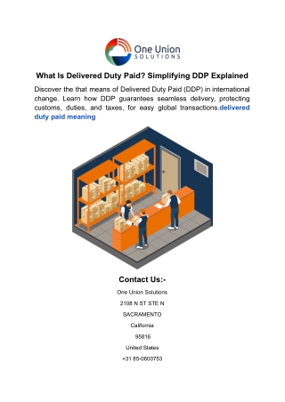 What Is Delivered Duty Paid_ Simplifying DDP Explained