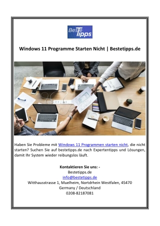 Windows 11 Programme Starten Nicht | Bestetipps.de