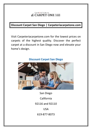 Discount Carpet San Diego | Carpeteriacarpetone.com