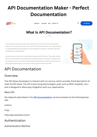 API Documentation Maker - Perfect Documentation