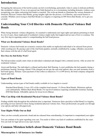 Recognizing Your Civil Liberties with Domestic Violence Bail Bonds