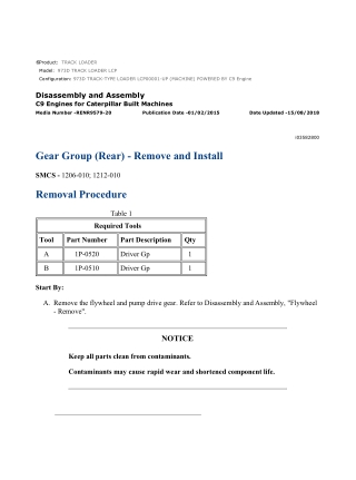 Caterpillar Cat 973D TRACK-TYPE LOADER (Prefix LCP) Service Repair Manual Instant Download (LCP00001 and up)