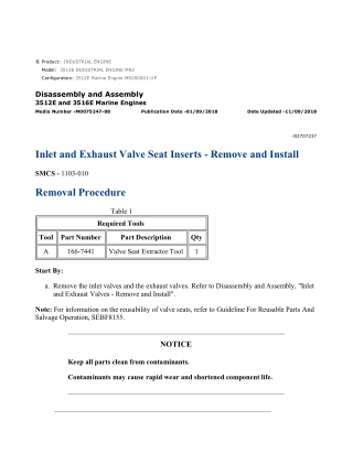 Caterpillar Cat 3512E INDUSTRIAL ENGINE (Prefix MR2) Service Repair Manual Instant Download (MR200001 and up)