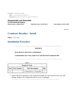 Caterpillar Cat C3.4B Industrial Engine (Prefix CJ7) Service Repair Manual Instant Download (CJ700001 and up)