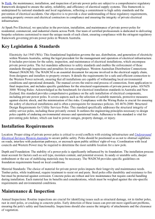 Making Sense of the Regulatory Framework for Private Power Poles in Perth