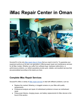 iMac Repair Center in Oman