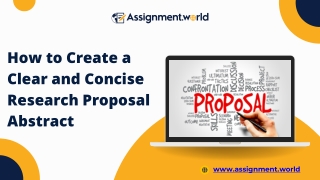 How to Create a Clear and Concise Research Proposal Abstract