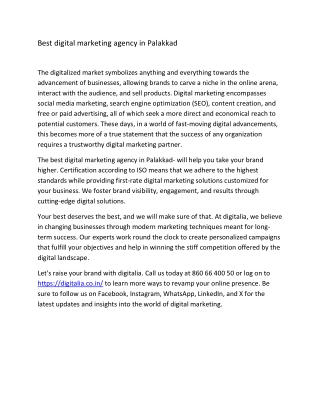 Best digital marketing agency in Palakkad