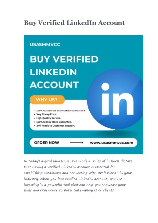 Buy Verified LinkedIn Account