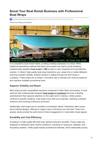 Boost Your Boat Rental Business with Professional Boat Wraps