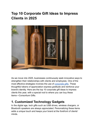 Top 10 Corporate Gift Ideas to Impress Clients in 2024