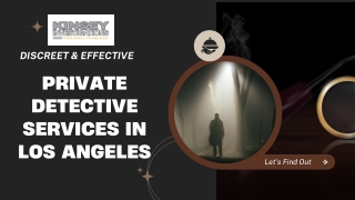 Find the Best Private Detective in Los Angeles