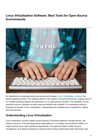 Linux Virtualization Software Best Tools for Open-Source Environments