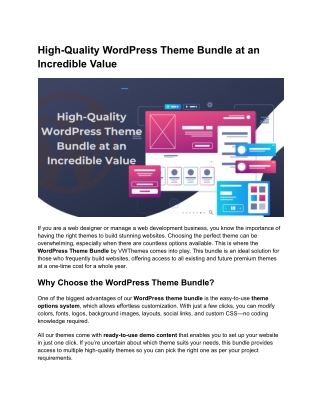 High-Quality WordPress Theme Bundle at an Incredible Value