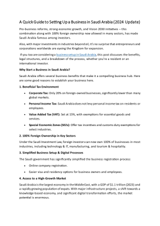 A Quick Guide to Setting Up a Business in Saudi Arabia - Nimbus