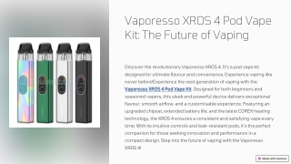 Vaporesso-XROS-4-Pod-Vape-Kit-The-Future-of-Vaping