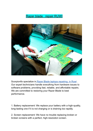 Razer blade   repair RUWI