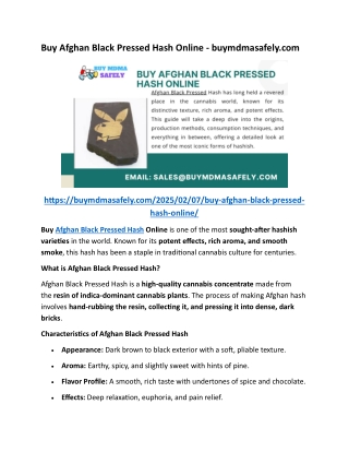 Buy Afghan Black Pressed Hash Online - buymdmasafely