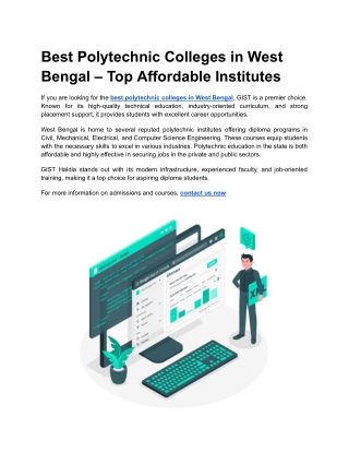 Best Polytechnic Colleges in West Bengal – Top Affordable Institutes