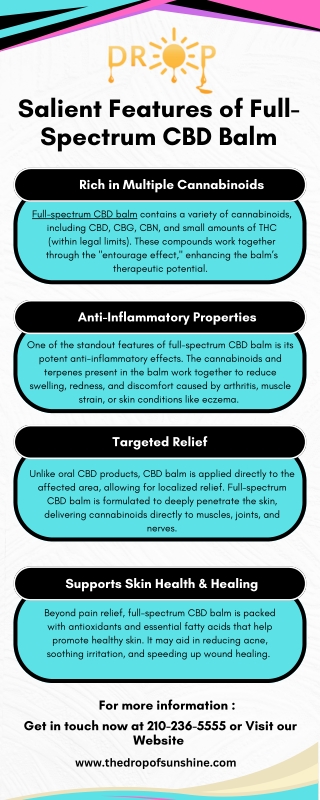 Salient Features of Full-Spectrum CBD Balm